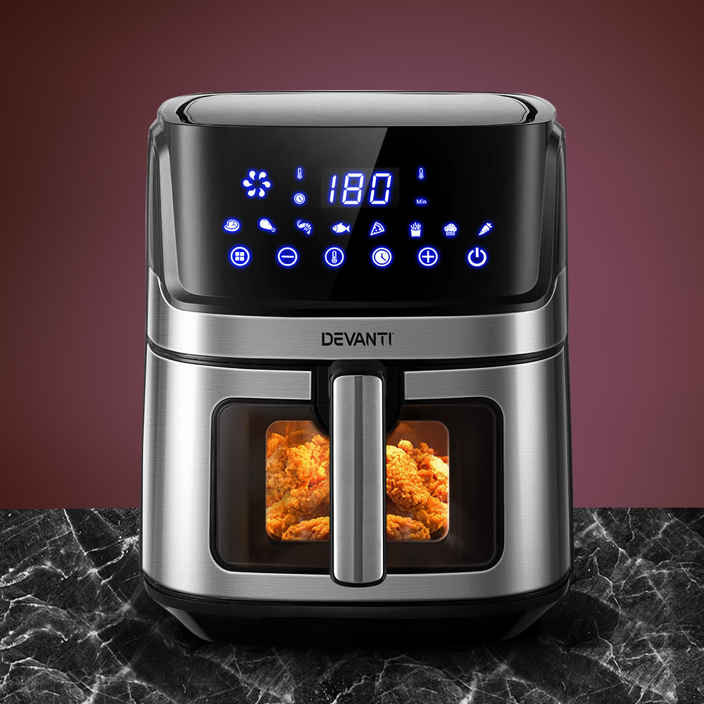 TEMU Air Fryer 6.5l Lcd Fryer With Transparent Window