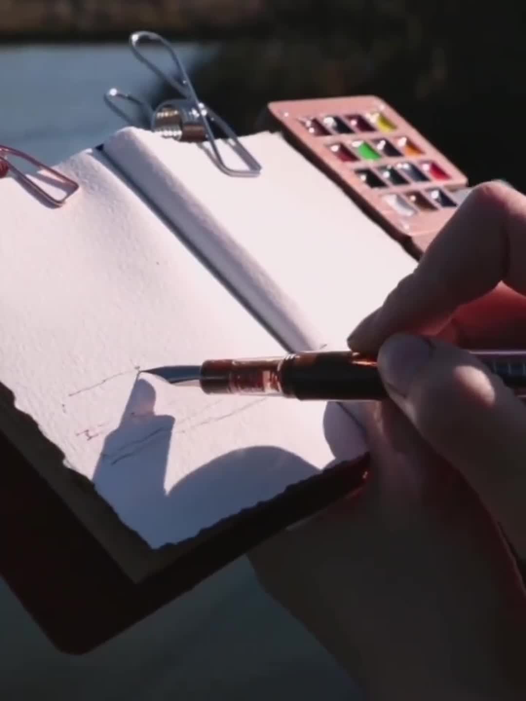 Portable Sketchbook Palette Mini Wooden Travel Paint Palette - Temu