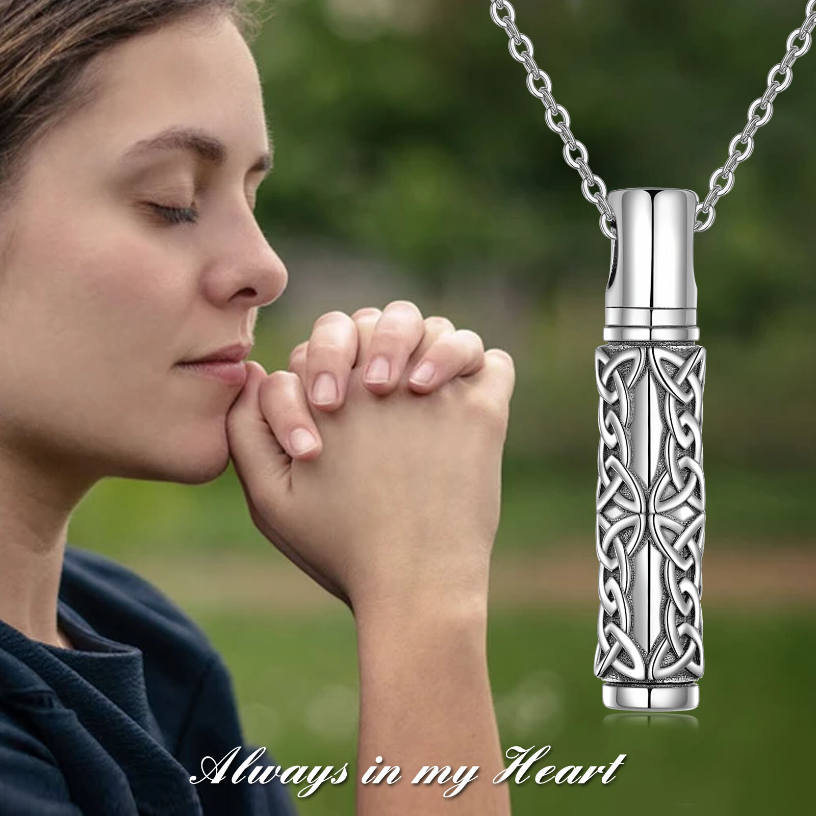 925 Sterling Silver Urn Necklace, Unisex Gift