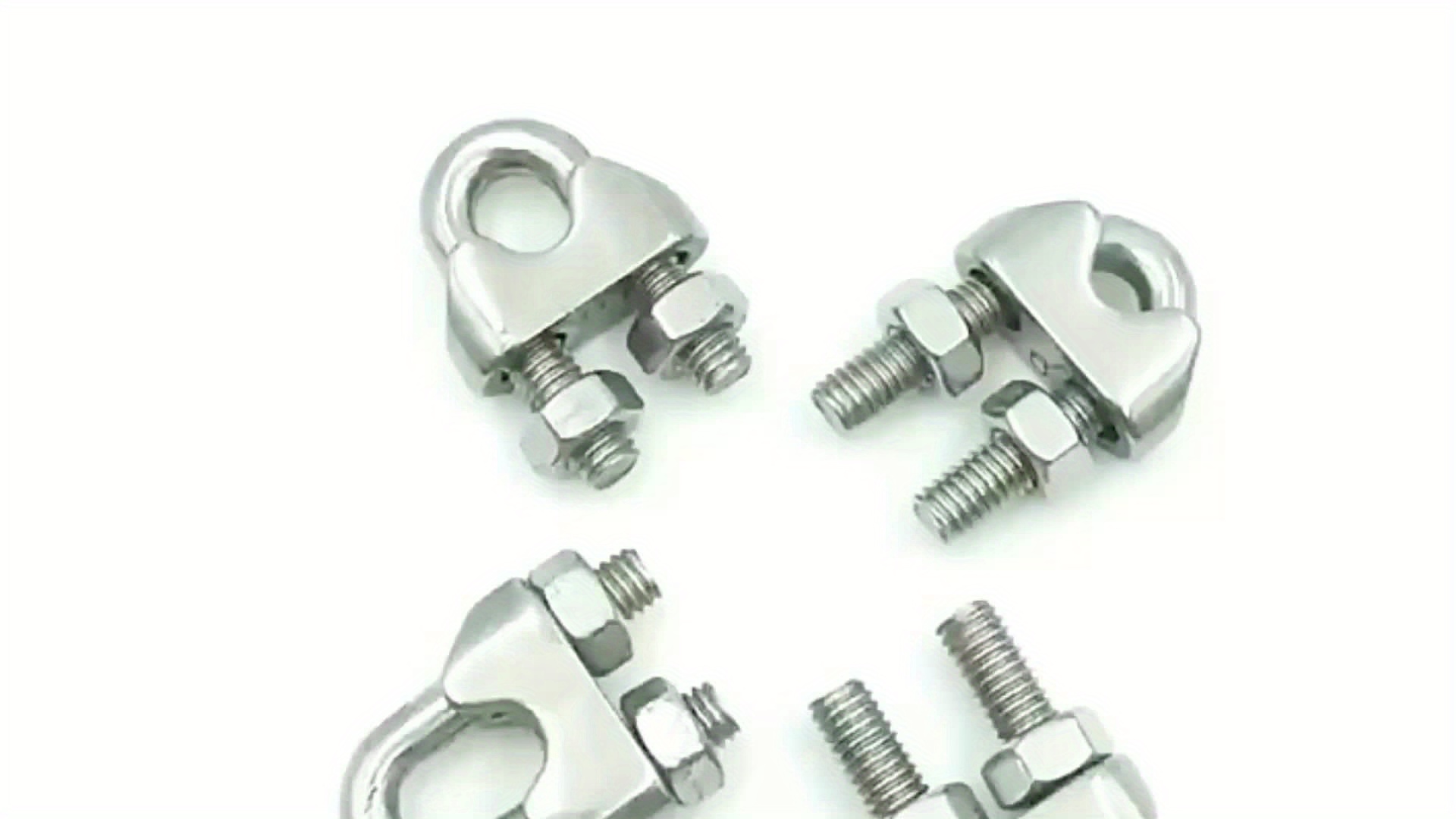 Paracord Planet Wire Rope Clamps - Stainless Steel - Multiple Packs and Sizes, Size: 3 mm, Silver
