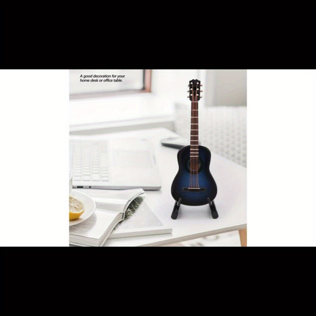 Guitare électrique miniature en bois avec support et étui Mini