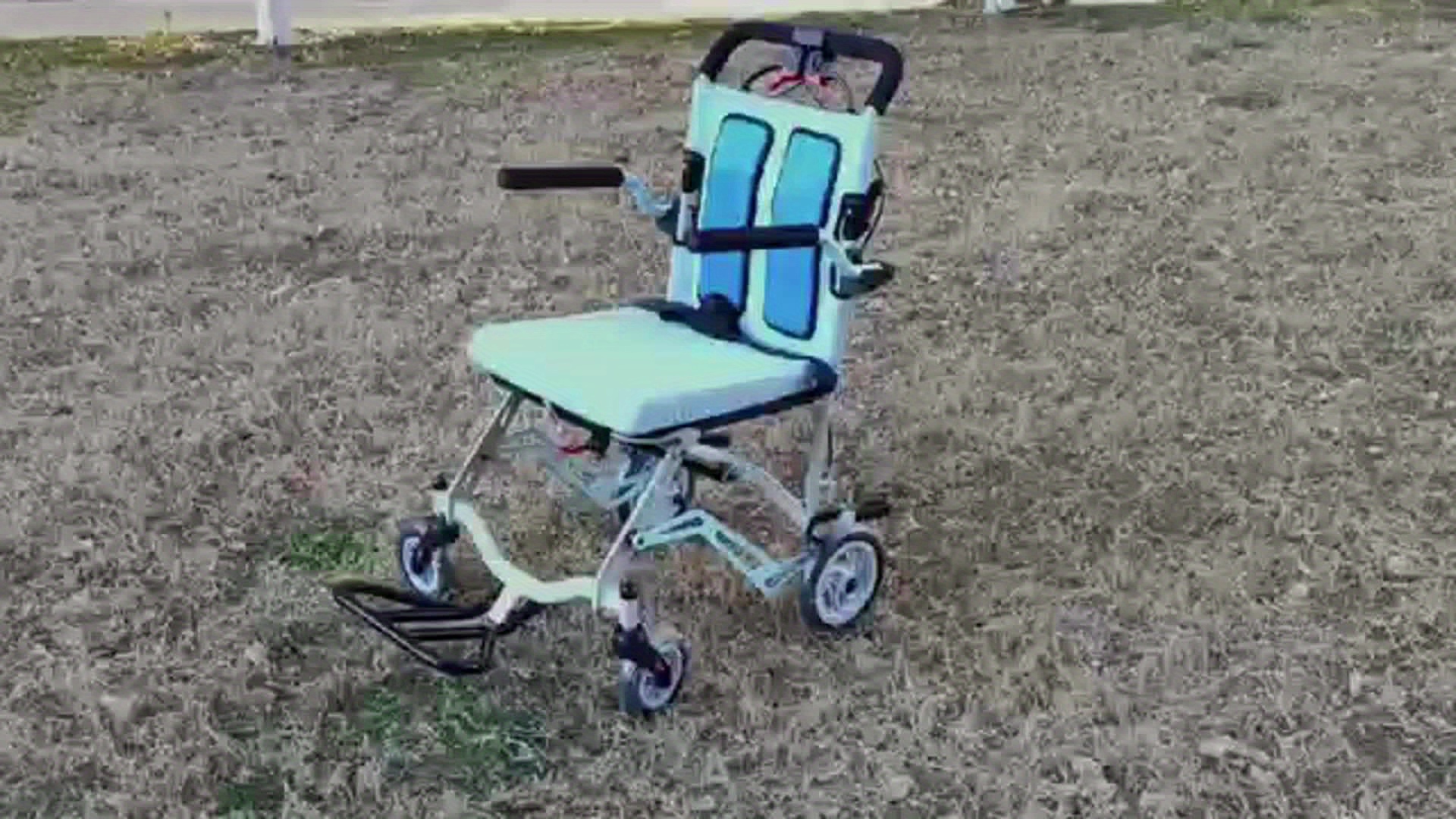 Super Lightweight (Only 8.62KG) Portable Transport Travel Wheelchair | Folding Transit Wheelchairs for Adults and Seniors Support 99.79KG, Lightweight Aluminum Wheelchair for Elderly Blue by MUJOCOOKER - Image 11