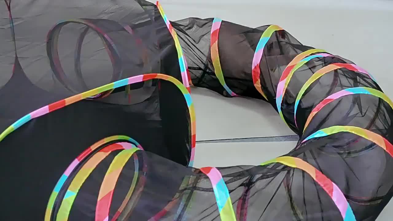 Rainbow Color Mesh Pet Tent for Cats and Dogs