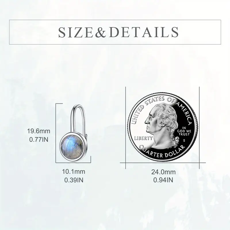 925 sterling   labradorite earrings for women Product details 5