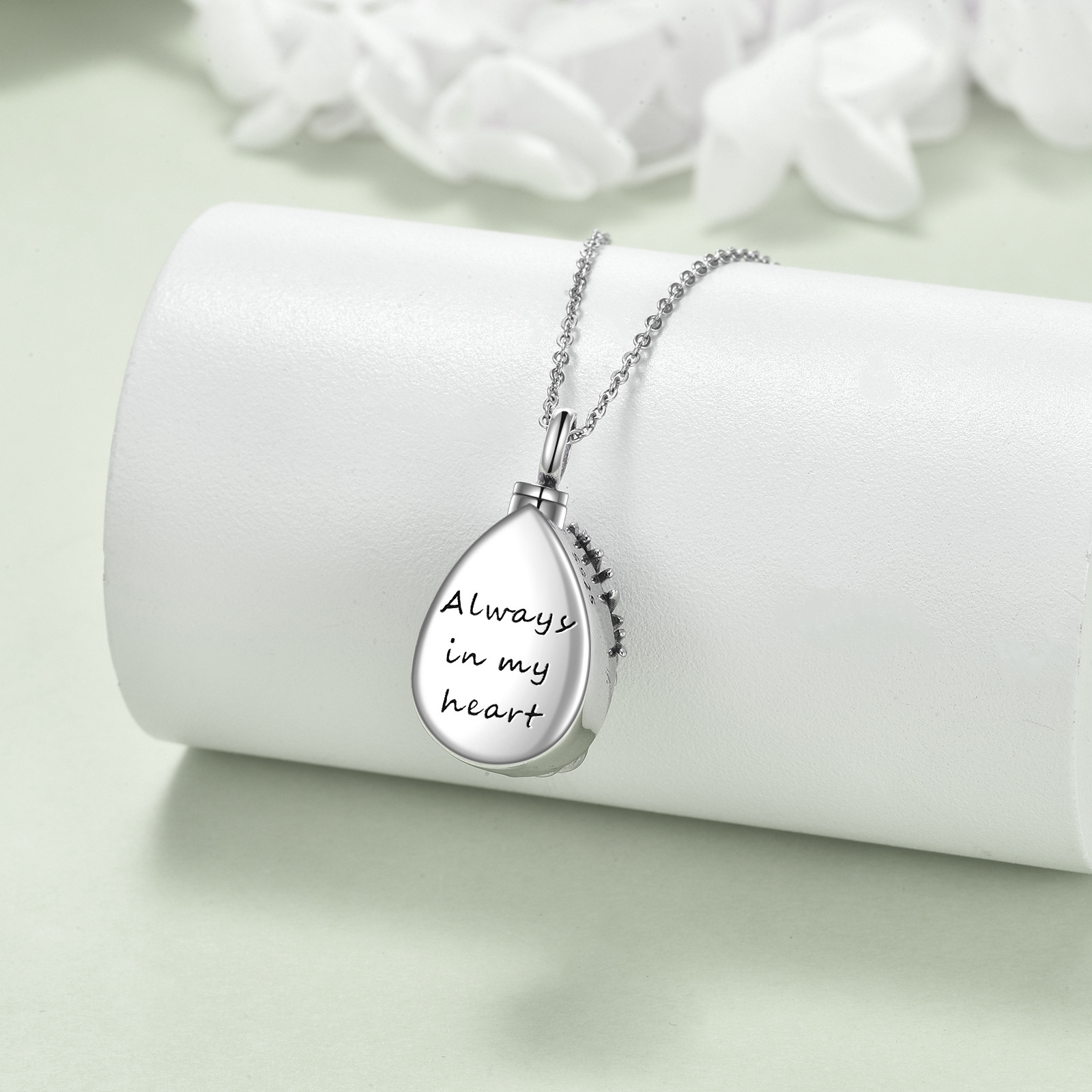 Tree of Life Urn Necklace for Ashes, Sterling Silver Design