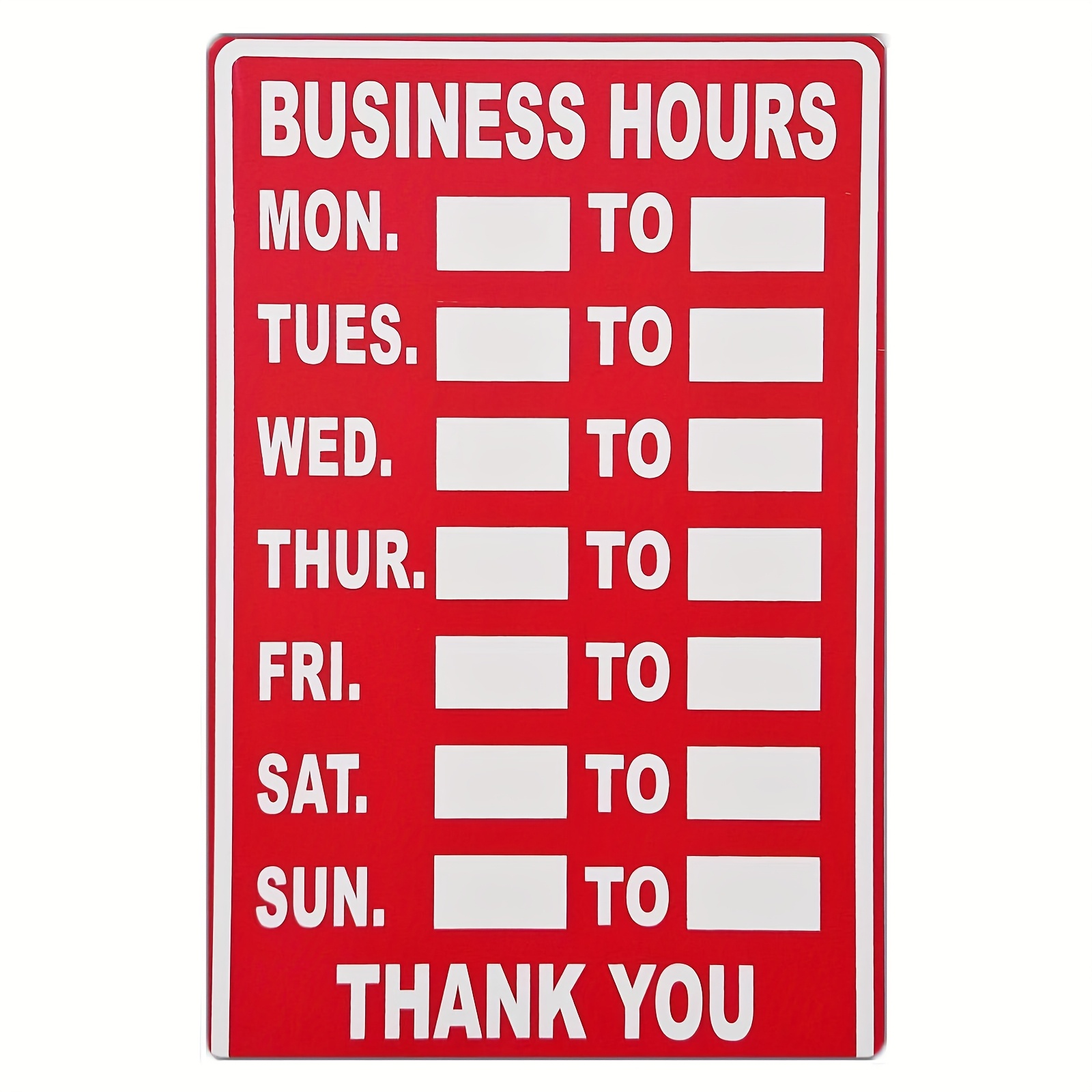 TEMU 2d Flat, 1pc Vintage Business Hours Schedule Metal Sign - Wall-mounted Office/store Hours Display, Durable Iron Classic Nautical & Rustic Decor