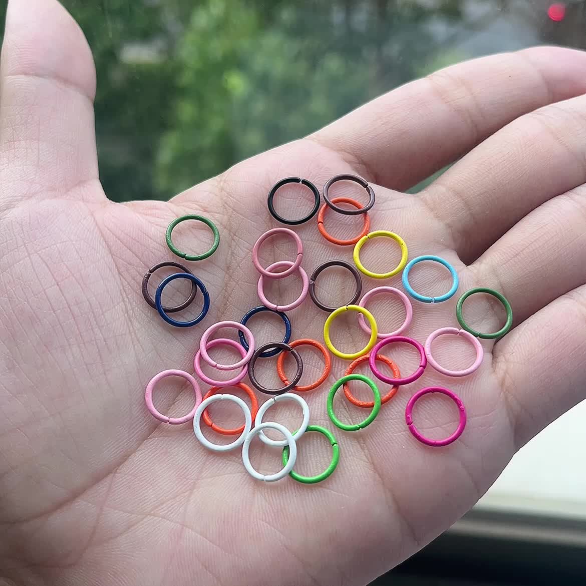 100pcs Stainless Steel Jump Rings 6mm Split Rings Handmade Necklace Bracelet  Connect Component Open Rings For