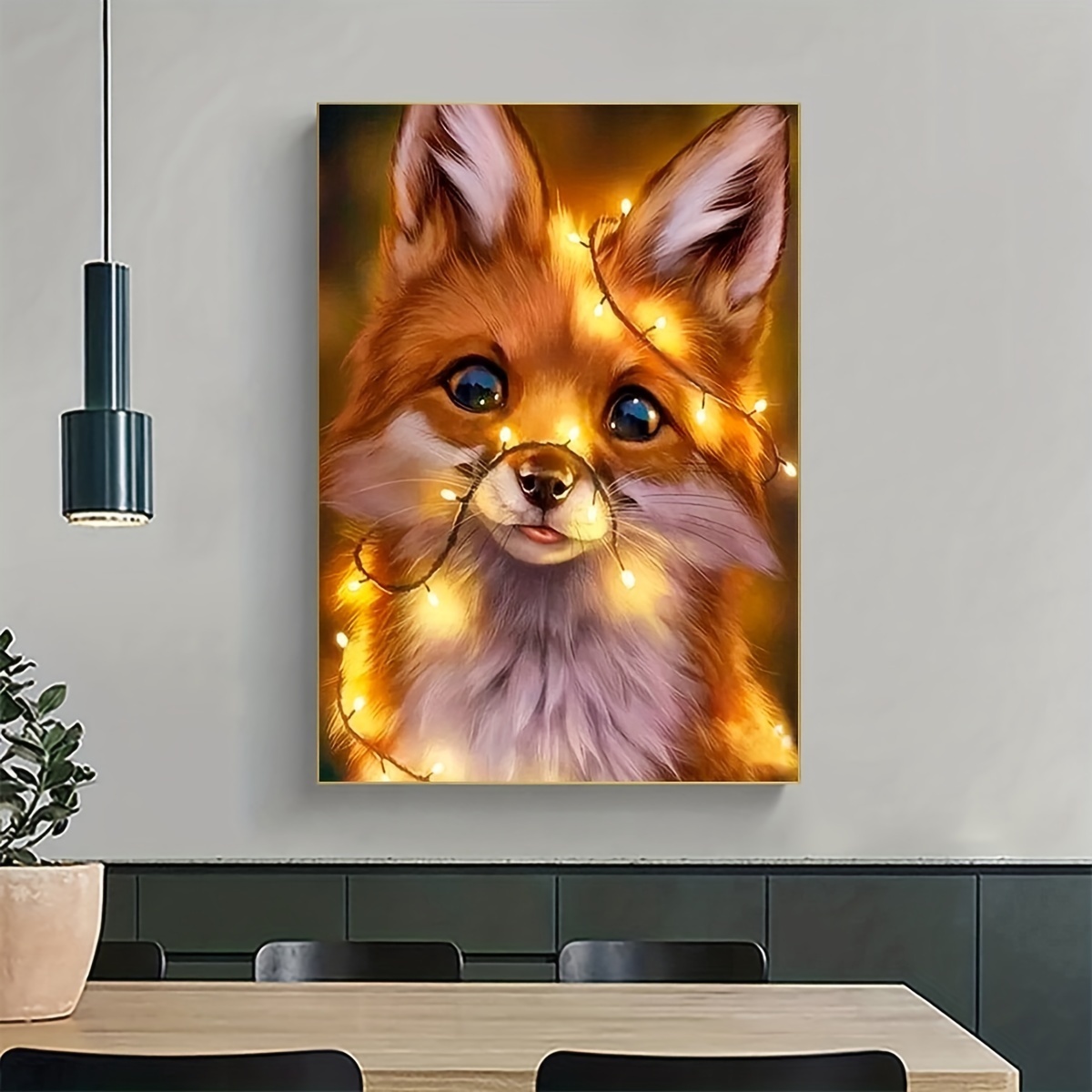 5D Diamond Painting Two Fall Leaf Foxes Kit