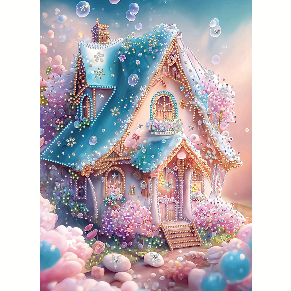 1pc Fairy House Landscape Diamond Painting Kit, 5D DIY Special Shaped  Artificial Crystal Diamond Painting Set, Suitable For Home Wall Decoration  Art