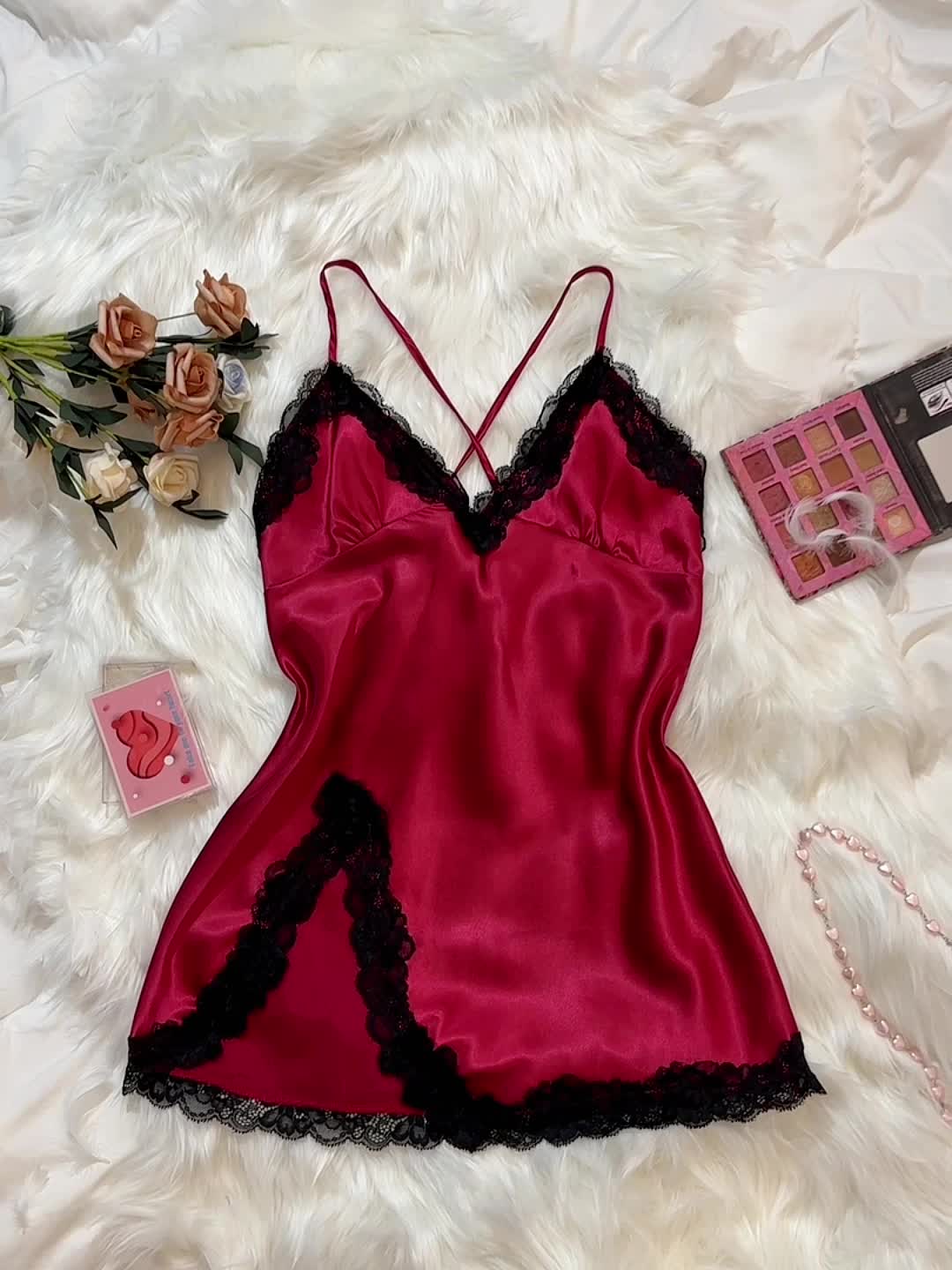 Sexy Lingerie Sexy Sleeping Cloth Lace Dress – FUSSYSHOP