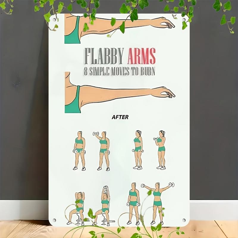 TEMU 2d Flat, [2d Flat] Decorativesign, Plaque, 2d Flat 1pc 2d Flat Workout Fitness Poster Theme Decorative Sign Suitable For Studio And Home Decor