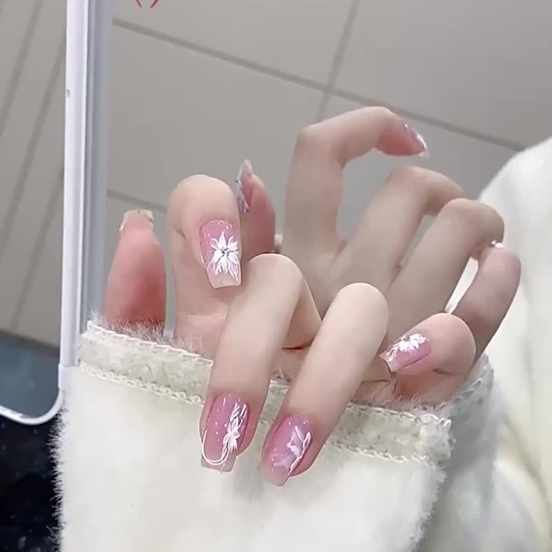 2 Sheets of Elegant Magnolia 3D Nail Stickers