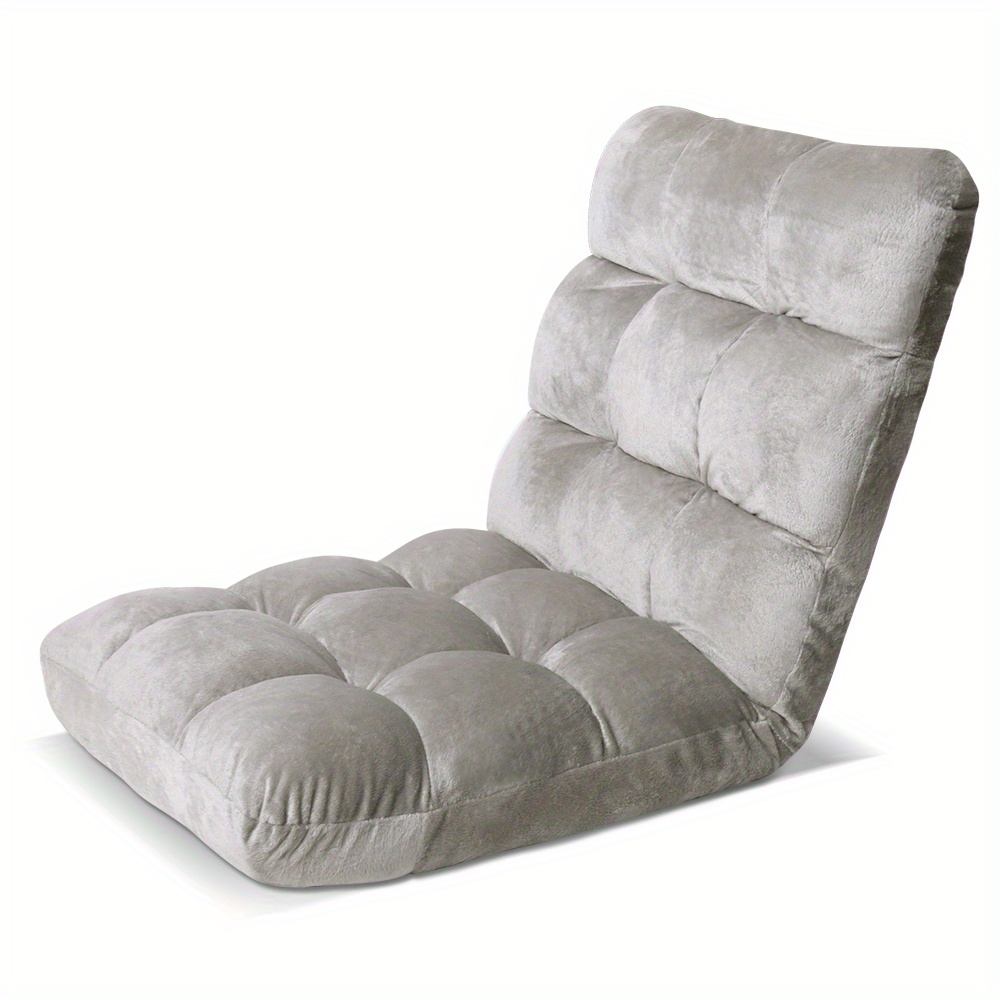 portable folding chair cushion in grey designed as   sofa recliner futon