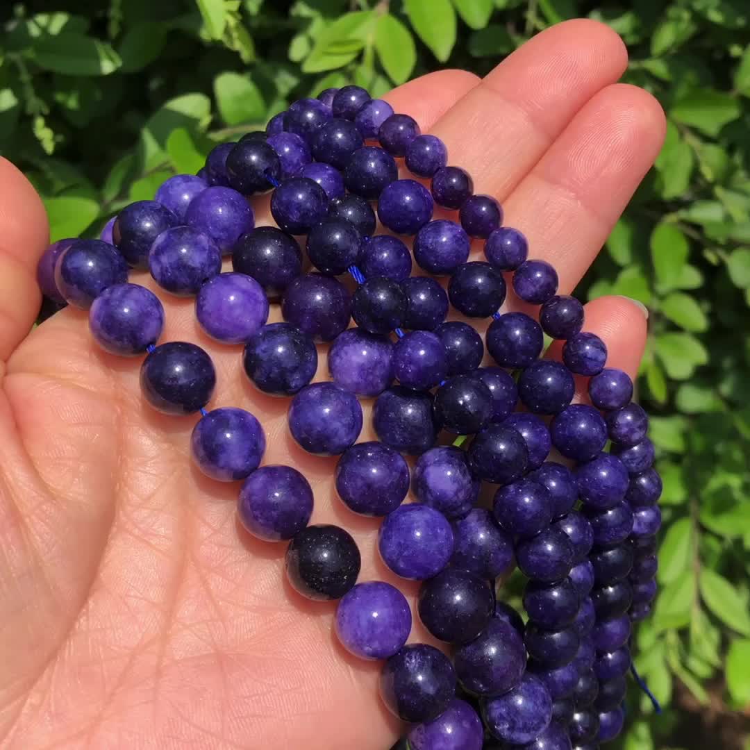 Natural Purple Sugilite Stone Beads Loose Spacer Beads For Jewelry Making  DIY Bracelet Necklace Accessories Supplies 6/8/10MM