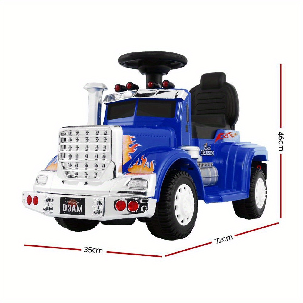 6    electric ride on truck with realistic design durable toy car for imaginative play anti slip tires steering wheel   pedals   outdoor fun   vehicle play sturdy construction toy trucks Product details 2