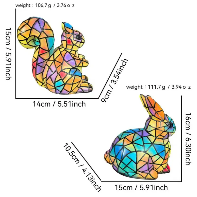cute rabbit night light resin bedroom lamp living room decor study ambient lighting Product details 3