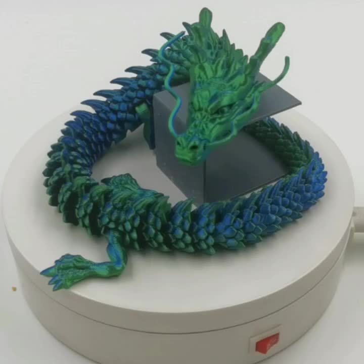 1pc Drago Stampato In 3D Con Giunti Articolati Modello Regalo, Drago Cinese  Creativo Decorazione Acquario Da Collezione, Decorazioni Per La Casa