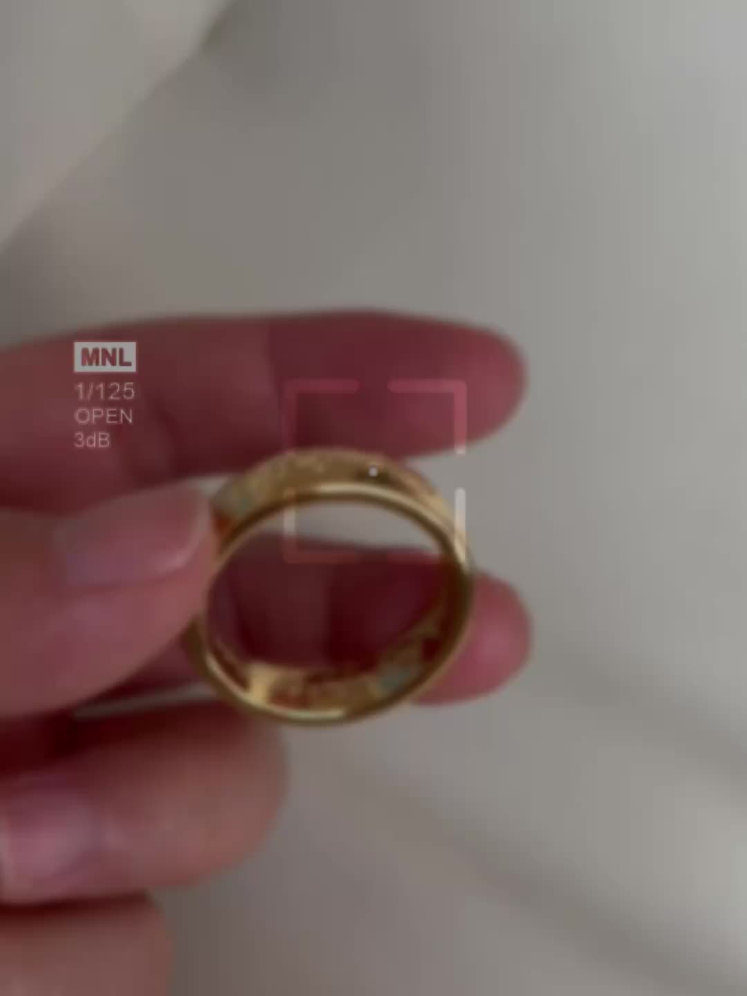 18K Gold Plated Titanium Steel Classic Style Ring