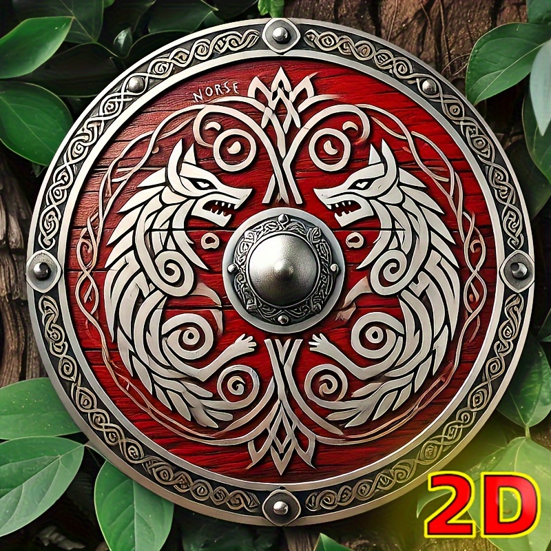 2d Flat , Medieval Design, Waterproof Iron Wall Art, Suitable For Home, Cafe, Or Bedroom Decoration, Country Style Iron Wall Hanging, Size 20.32x 20.32cm
