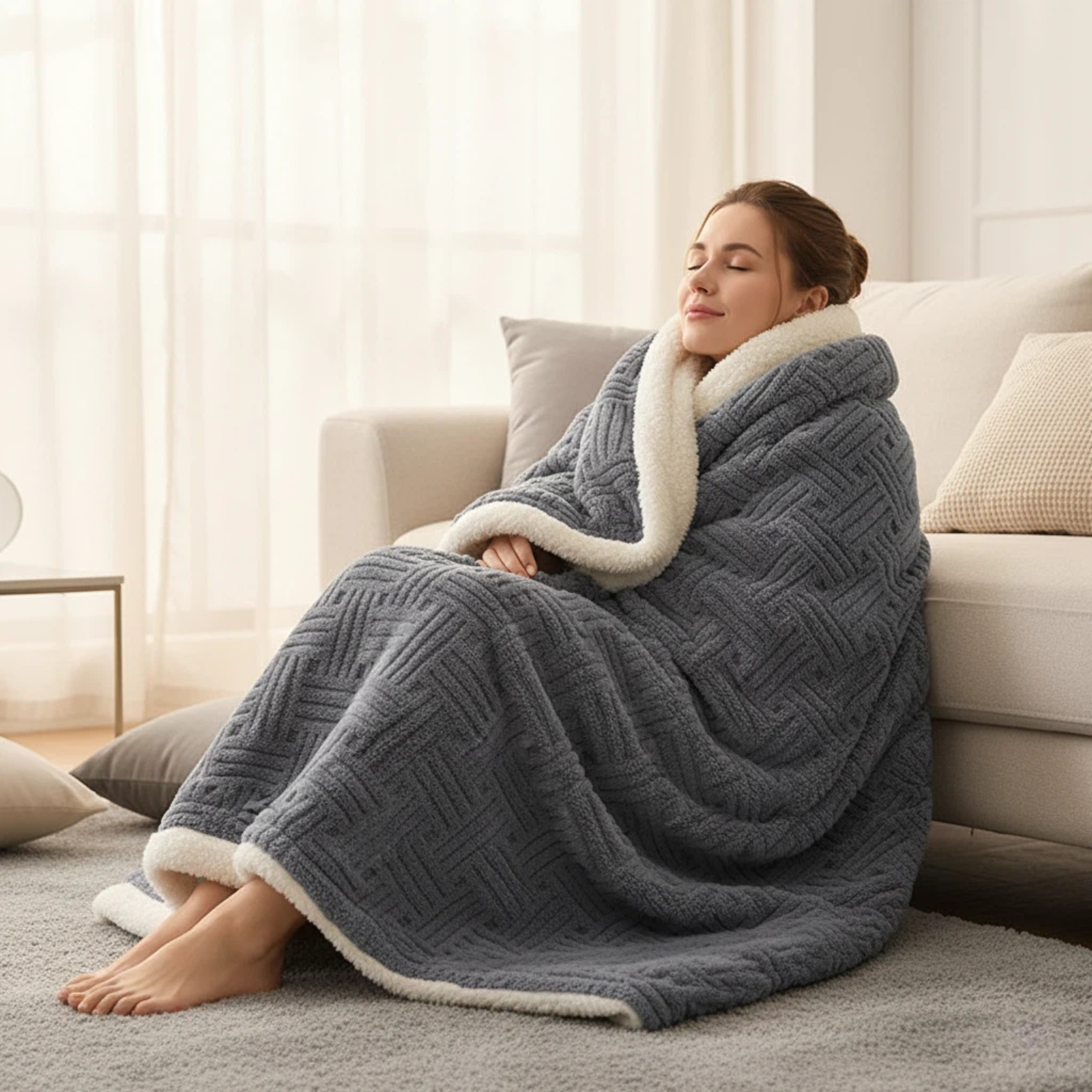 Size Blankets - Soft Fuzzy Thick Blanket For Bed, Warm Cozy Blanket For Dorm Rooms And Home Use