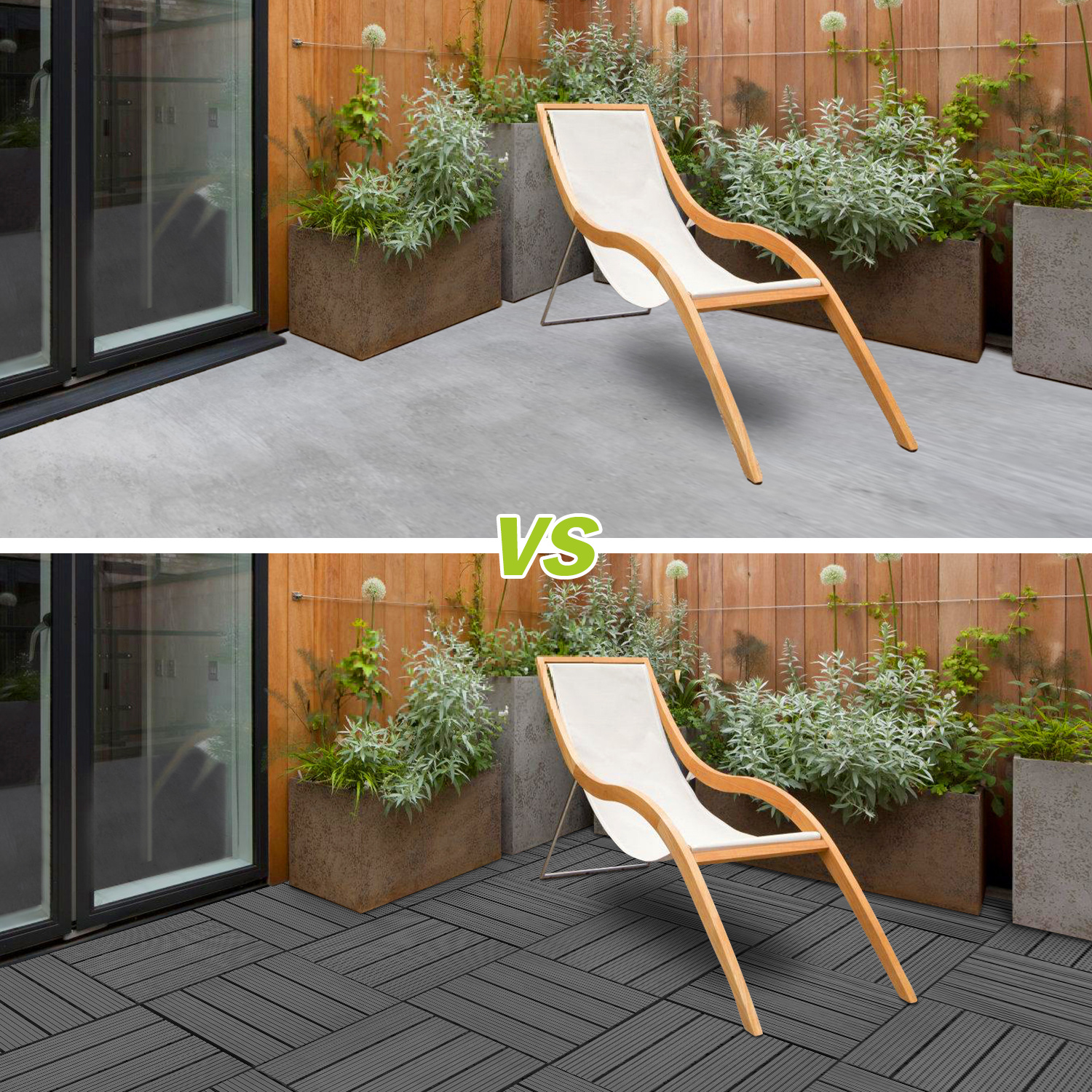 66pcs Terrace Tiles Wpc-paving 6m² Wooden Tiles 30x30 Cm Terrace Tiles Wood Tiles With For Terrace Balcony