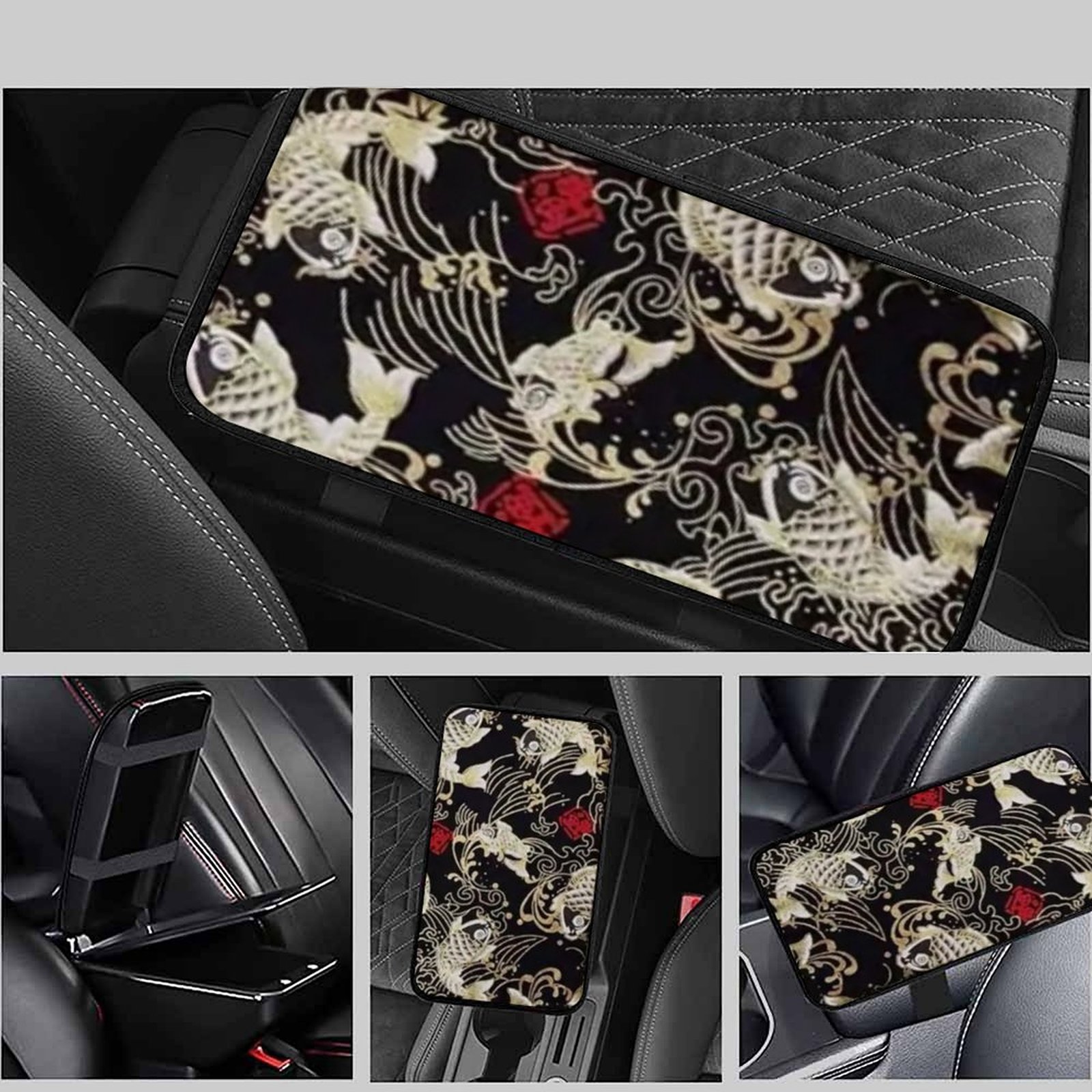 Car Center Console Pad, Suitable For Most Cars, Car Sofa Box Protective Cover, Printed Car Sofa Box Protective Cover, Car Decoration Accessories, For Men, Dads, Families, Women, Moms