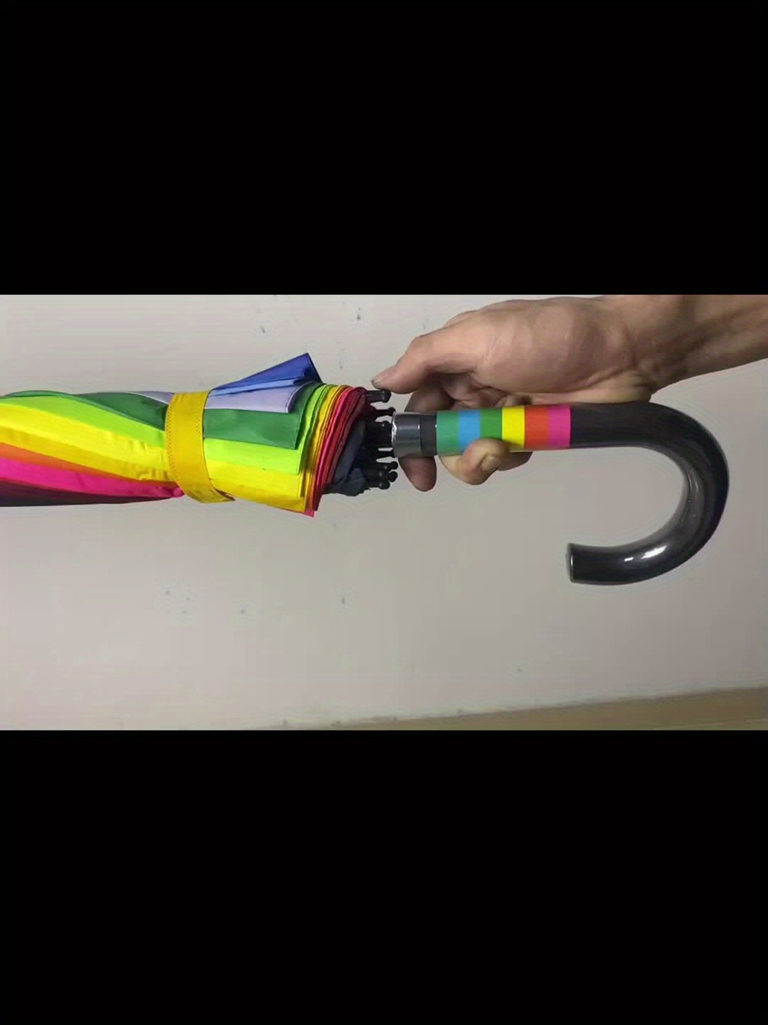 Rainbow 16 Rib Umbrella, Reinforced Windproof Sunshade