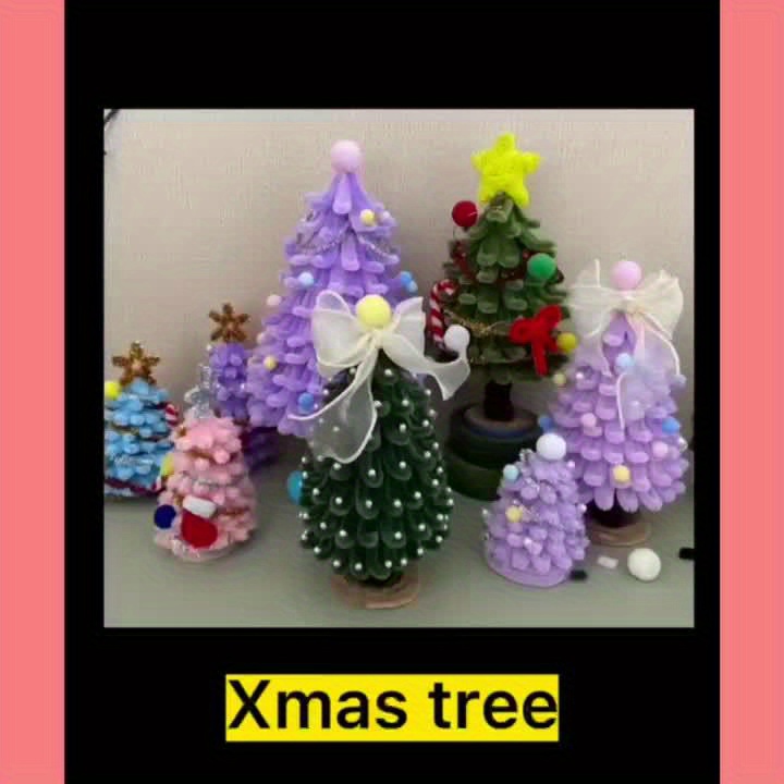  USHOBE 200pcs 1 Pack Craft Supplies Kit Christmas Tree