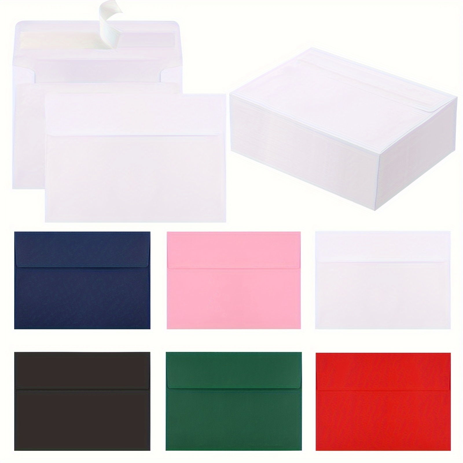 PREMIUM 20 Pack 5x7 Envelopes for Invitations with Cards Self Seal