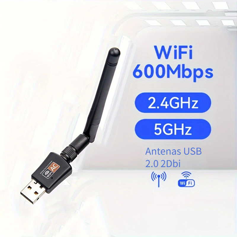 Adaptador Wifi Usb para PC, Adaptador inalámbrico Ac1300mbps Red  inalámbrica de doble banda, 2.4ghz / 5.8ghz Ac Tarjeta de red de antena  incorporada, adecuado para escritorio