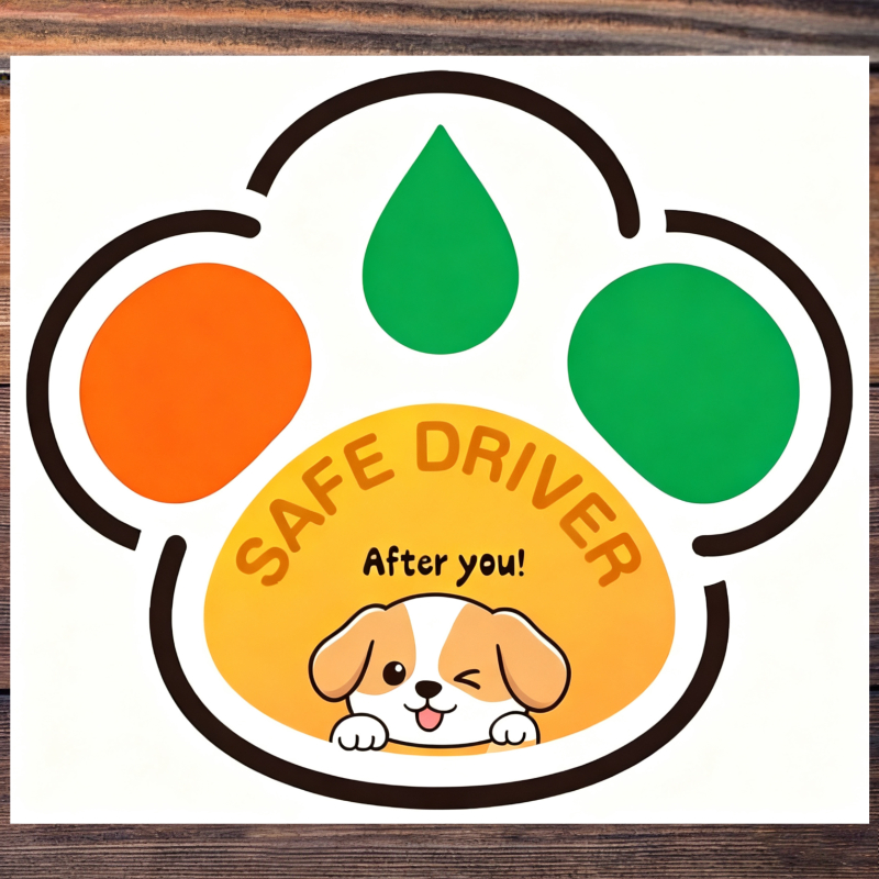 TEMU 【犬の足跡と安全運転の文字】ノートスティッカー デコレーション タブレット カップ 壁 窓 ラップトップ ジャーナル 耐久性ビニール ギフト りや国際的なイベントの友人へのプレゼントに