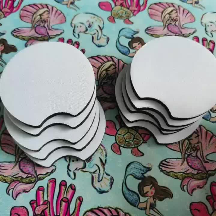 DIY Crafts: Sublimation Blank Car Coasters With Round Opening Adhesive  Sticky Pads From Maxsending, $0.38