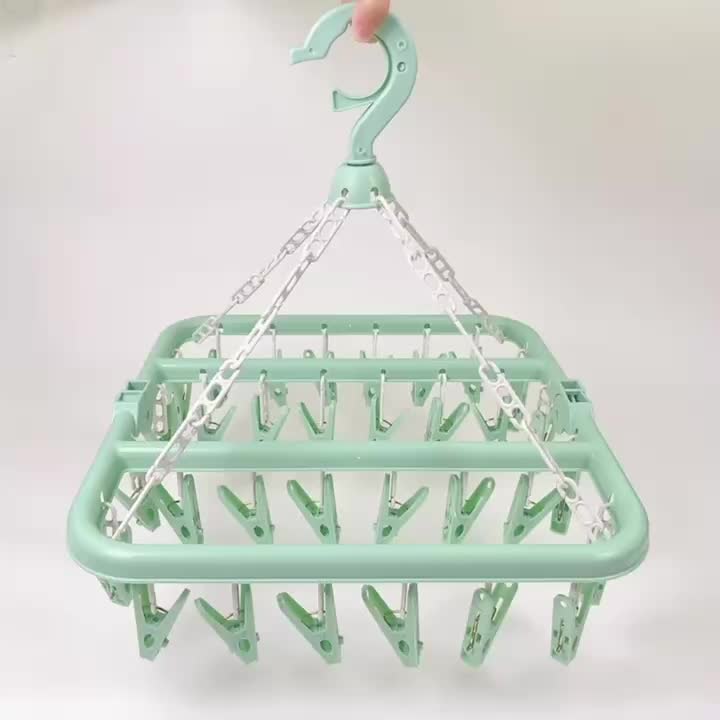 solacol Hanger Clips for Plastic Hangers Color Drying Rack