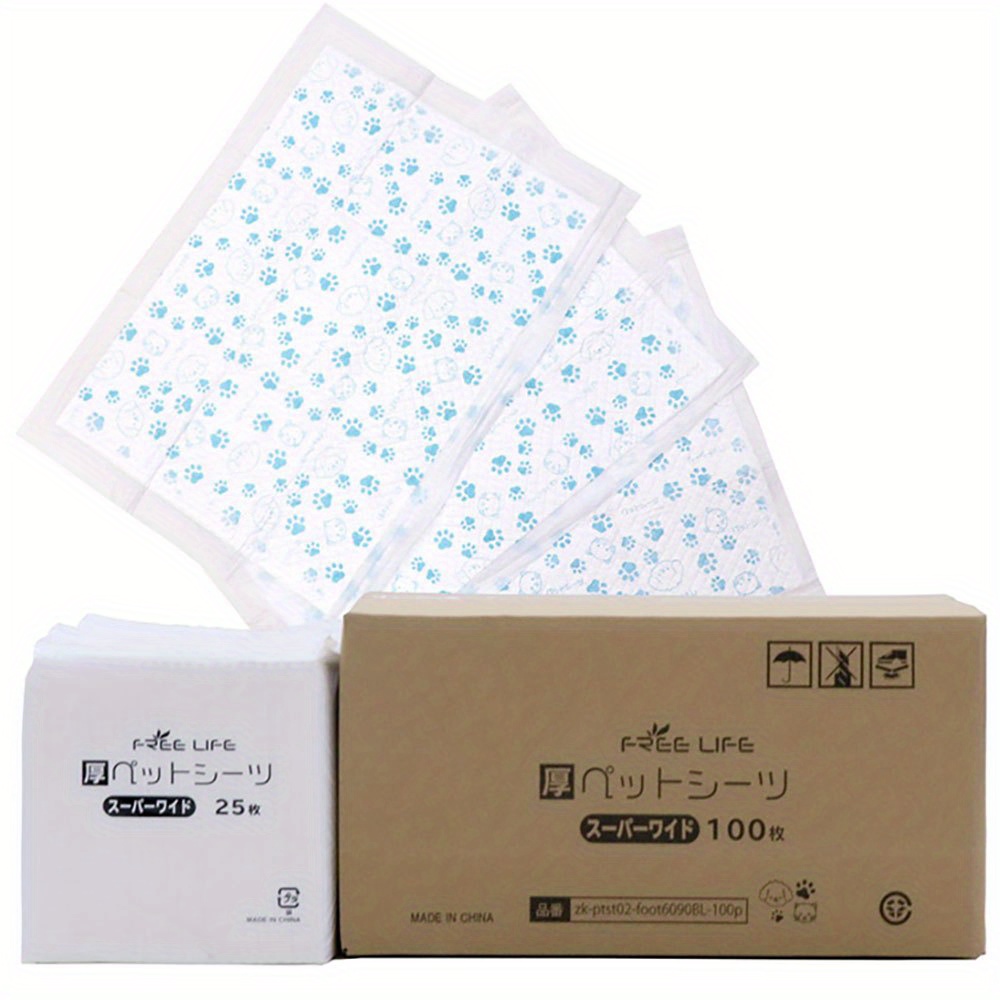TEMU Pet Sheets, , Thick, 25 Sheets, 100 Sheets, Thick, Pet Sheets, Pet Sheets, For Pets, Dogs, Cats, Use, Disposable, For Multiple Pets, Large