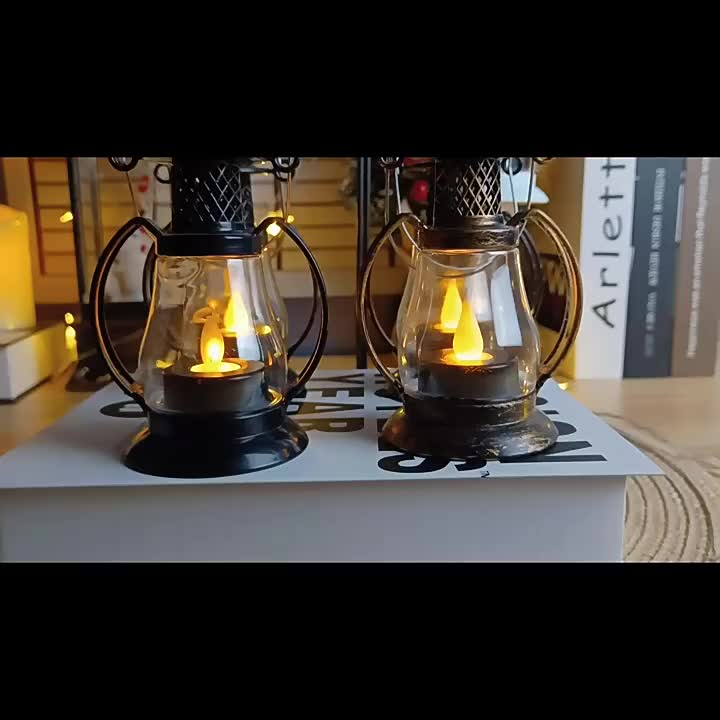 Plastic Flameless Electric Lantern Lamp Christmas Flickering - Temu