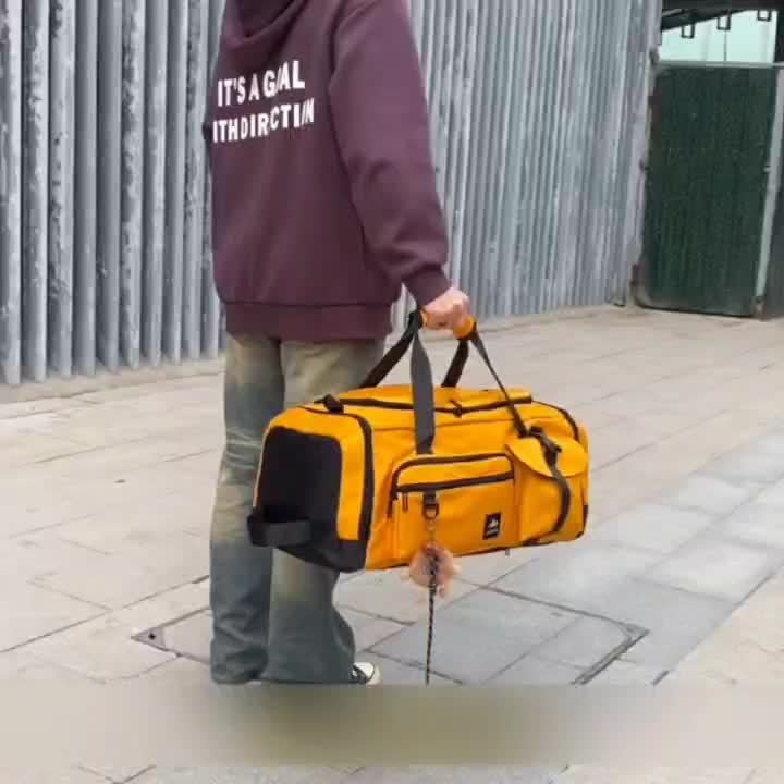 Moqueta de Viaje Multicolor, Mochila Deportiva Unisex para Hombres y Mujeres con Compartimento Independiente para Zapatos, Bolso de Equipaje Multipropósito para Parejas en Vacaciones, Convertible para Uso como Bandolera o de Mano - Imagen 16