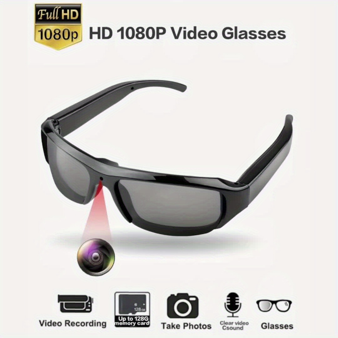 Gafas De Cámara HD 1080P Para Exteriores. Cámara DV. Duración De Batería De  90 Minutos. Ángulo Amplio De 75°. Mini Cámara Portátil Para Gafas. Gafas D