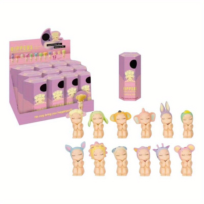 12 Pack Angel Animal Figures - Cute Plastic Decorative Figurines with 6 Unique Designs, Vibrant Colors & Detailed Craftsmanship for Phone Accessories, Car Interior, Home Decor - Indoor/Outdoor Use, No Electricity Needed, Indoor Decor, Whimsical Design, Detailed Craftsmanship