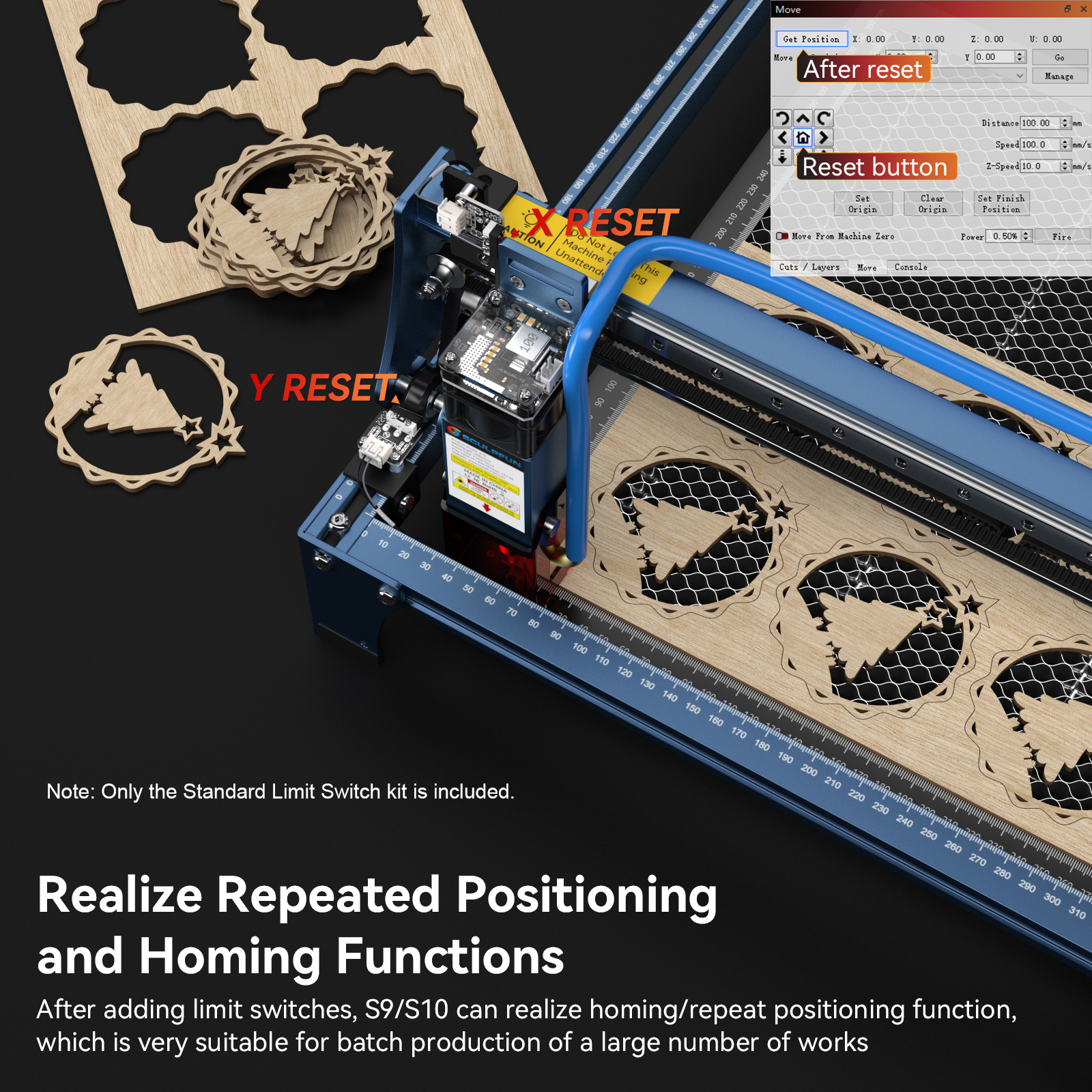 

S10 Switch Homing Positioning S9 S10 Engraving And Cutting Suitable For 45° Aluminum To Install Direct Use Engraver