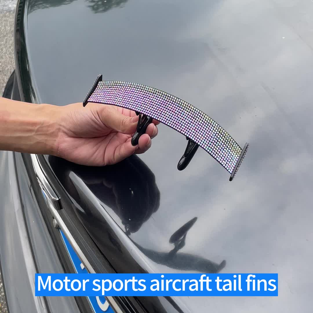 Car Artificial Diamond Mini Spoiler Wing Small Model Tail - Temu