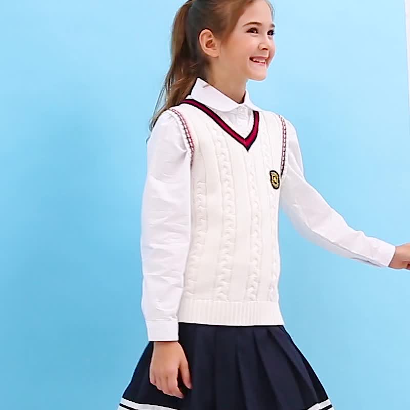 Teen Kids School Uniform Knitted V neck Sweater Vest Fall/ - Temu