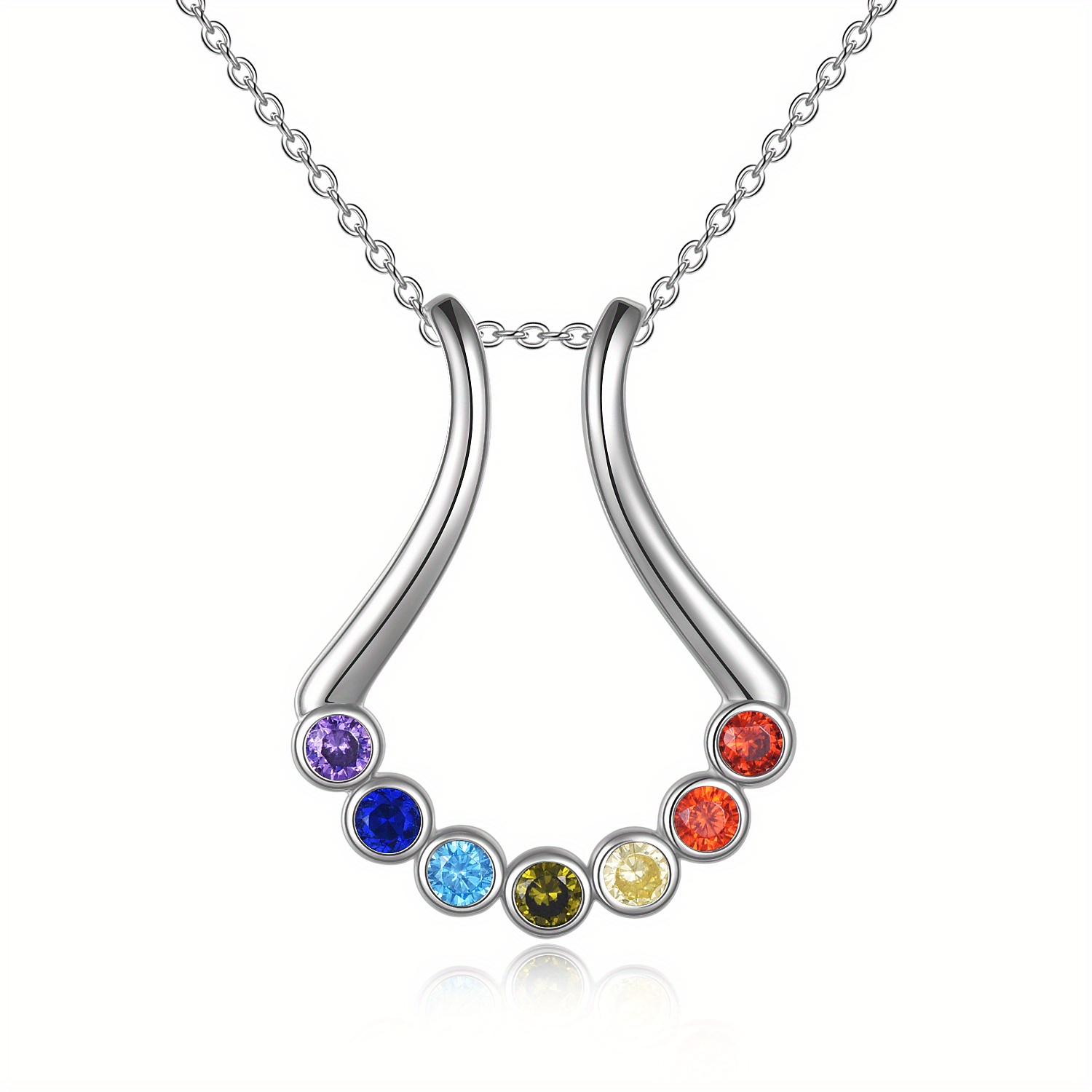 Image of Ring Holder Necklace Sterling Chakra Pendant Chain Ring Keeper Jewelry Gift For Women Nurse