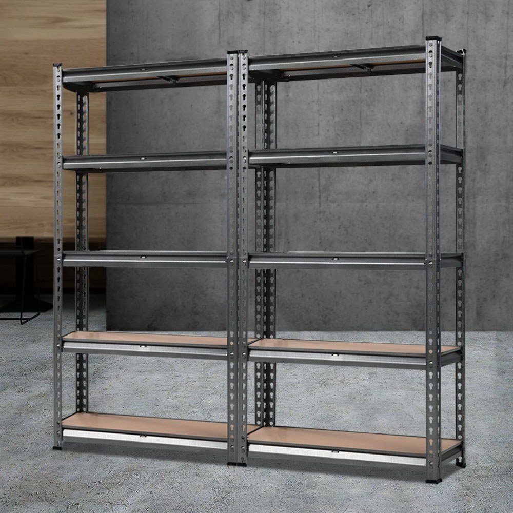 TEMU Giantz 2x1, 5m Heavy-duty Steel Garage Shelving Rack - Adjustable 3-tier Storage Shelves With 2000lb Capacity, 3000lb Capacity, 3000lb Capacity