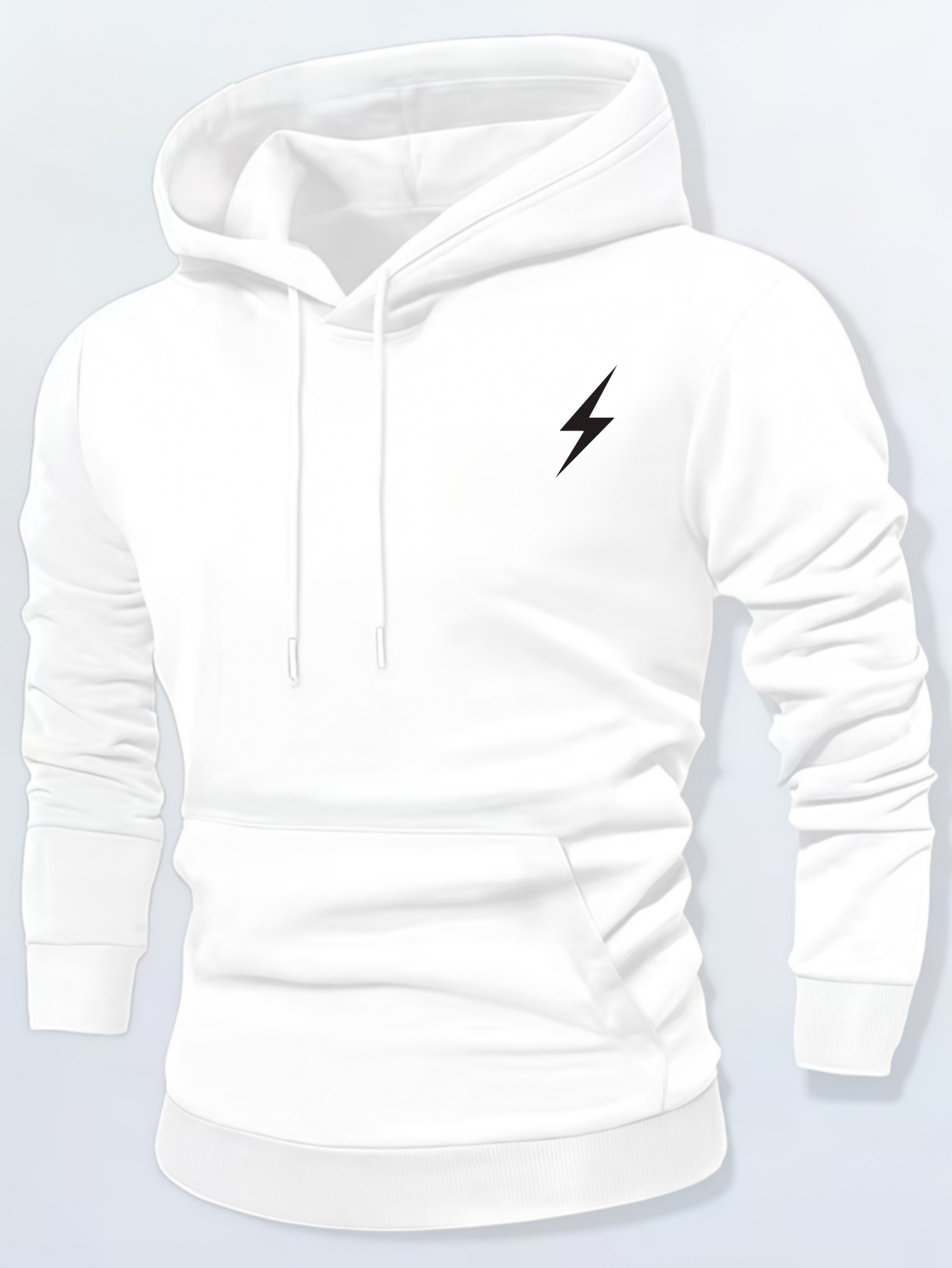 Heren- en dameshoodies met witte bliksemflitsprint