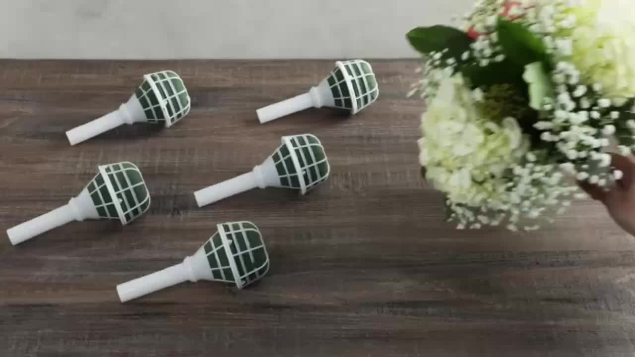 Foam Head Bouquet Holder Flower Handle For Wedding - Temu
