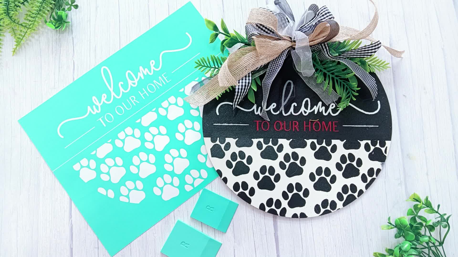 Alinacutle Welcome To Our Home Reusable Silk Screen Stencils - Temu