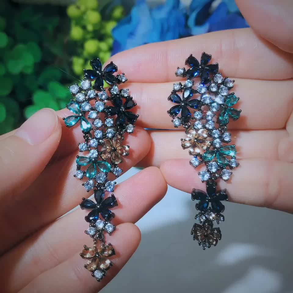 Sparkling Zirconia Dangle Earrings for Daily Wear