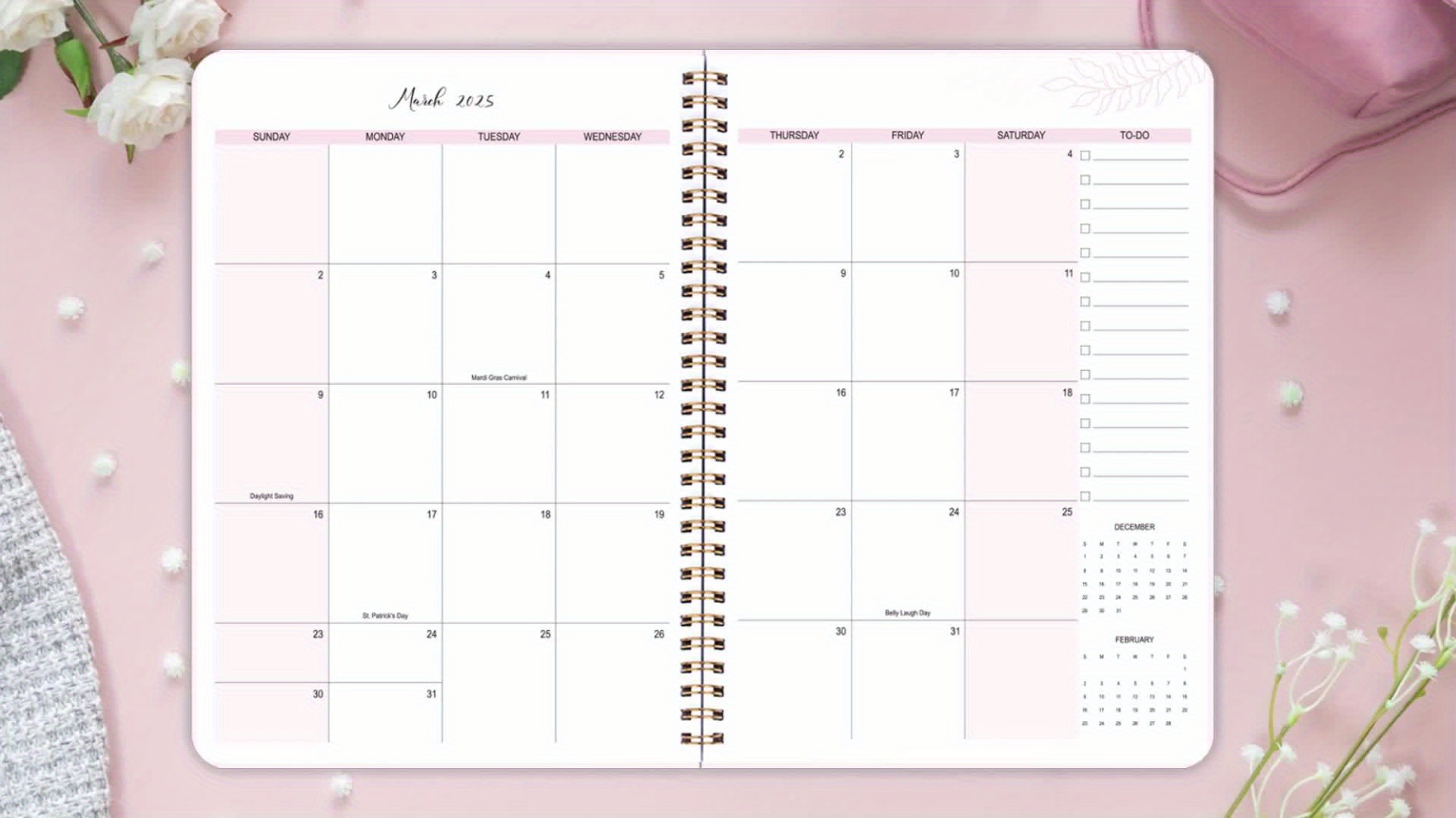 Jan 2024- Dec 2025 Weekly Monthly Planner Notebook Two Years Agenda  Organzier Diary To Boost Productivity, 9*7 Inches, 56 Sheets/112 Pages,  100gsm Pap