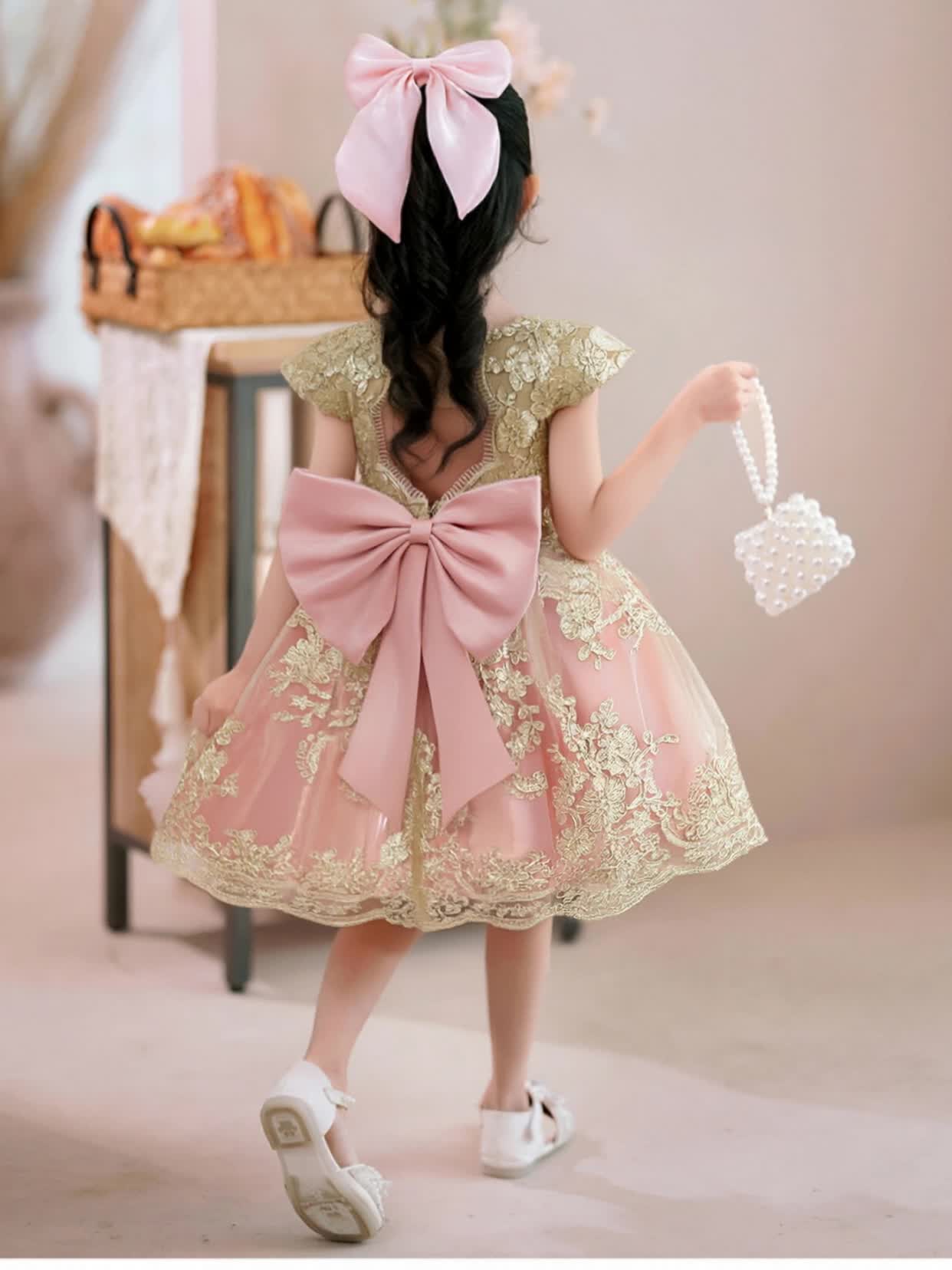 Princess 1st Birthday Baby Kids Party Wear Dress For Infant Girl Baby Girl  Party Dress Lace Embroidery Pageant Gown Flower Temu South Africa