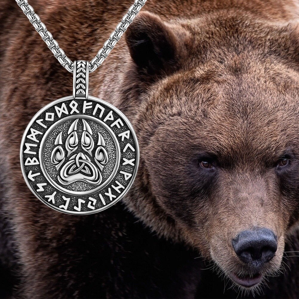 Image of 925 Sterling Silvery Werewolf Theme Necklace Daily Wear For Men And Women Birthday Gift Christmas Gift For